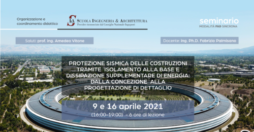 Banner sezione Seminario PROTEZIONE SISMICA DELLE COSTRUZIONI TRAMITE ISOLAMENTO ALLA BASE E DISSIPAZIONE SUPPLEMENTARE DI ENERGIA: DALLA CONCEZIONE ALLA PROGETTAZIONE DI DETTAGLIO